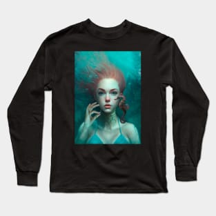 Mermaid and seahorse Long Sleeve T-Shirt